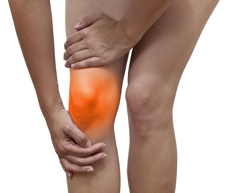 knee joint inflammation with arthritis and osteoarthritis